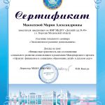 Сертификат выступления 2020